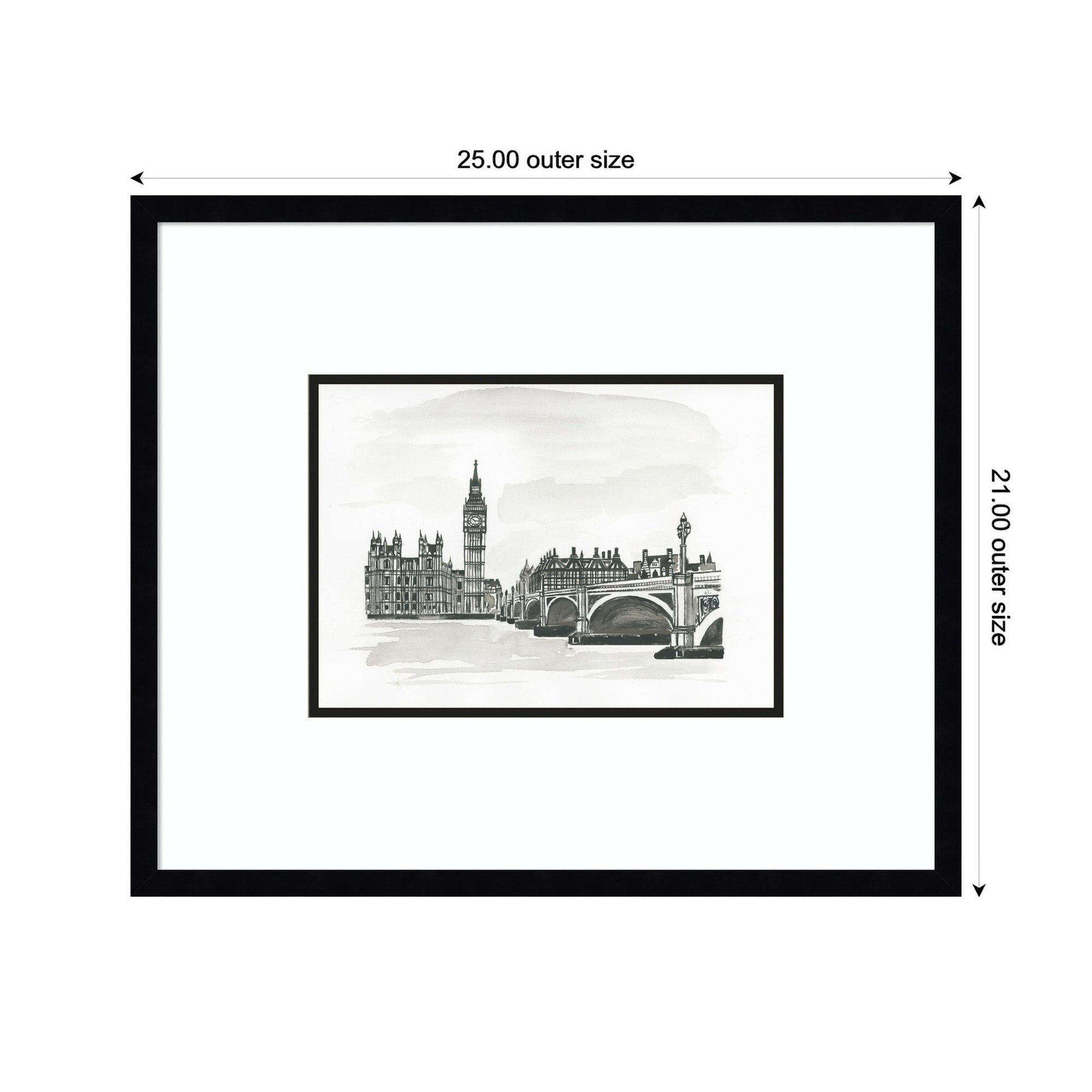 Postcard London by Teju Reval Framed Wall Art Print