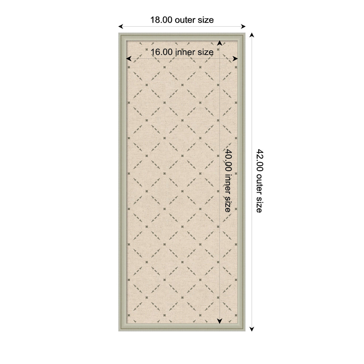 Pinboard Green Lattice Print