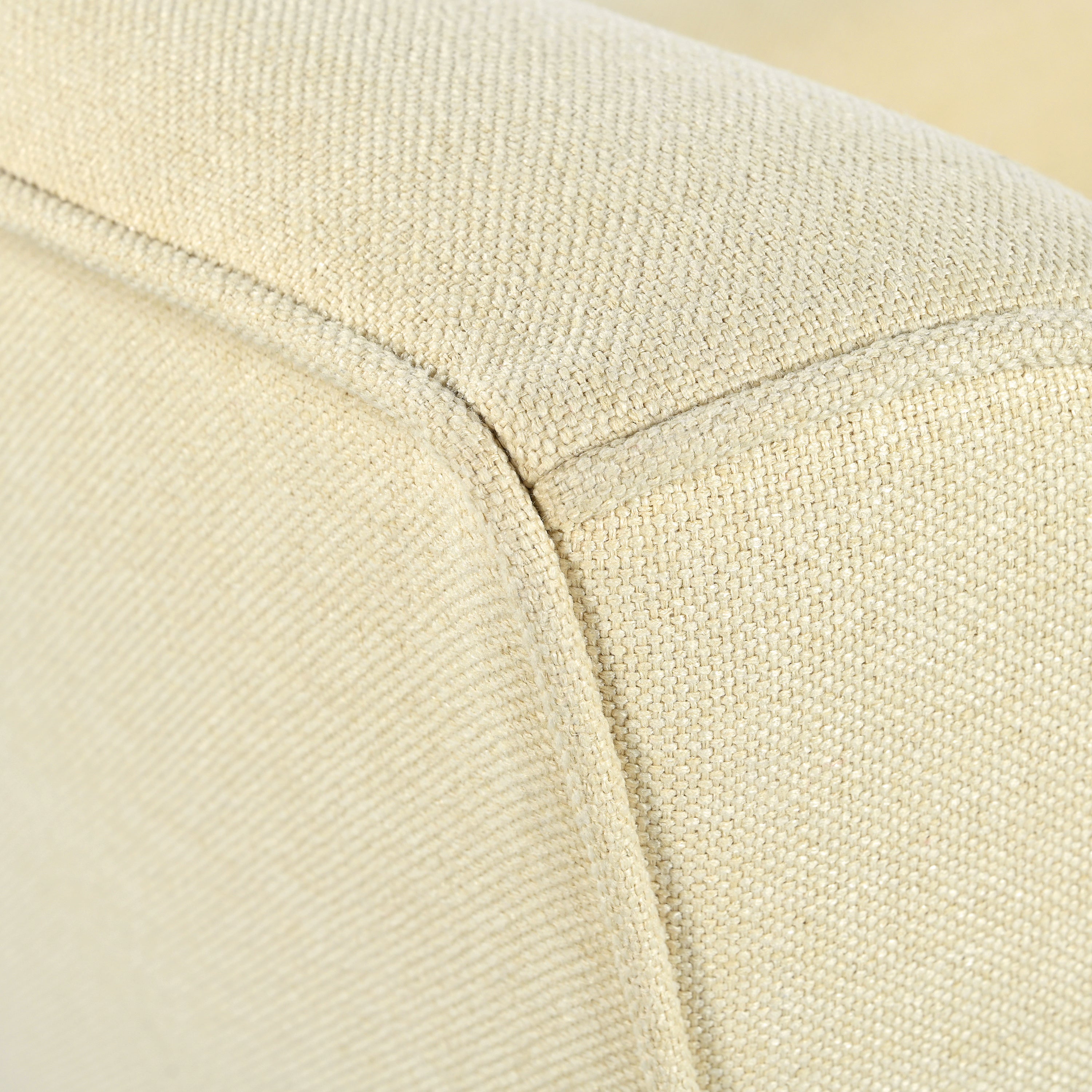 Mid-Century Modern Armchair - Tufted Fabric Accent Chair with Solid Wood Legs