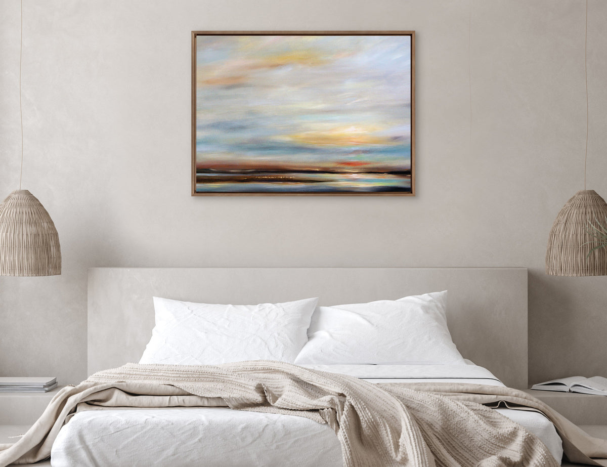 Sylvie Carolina Sunset Framed Canvas by Mary Sparrow