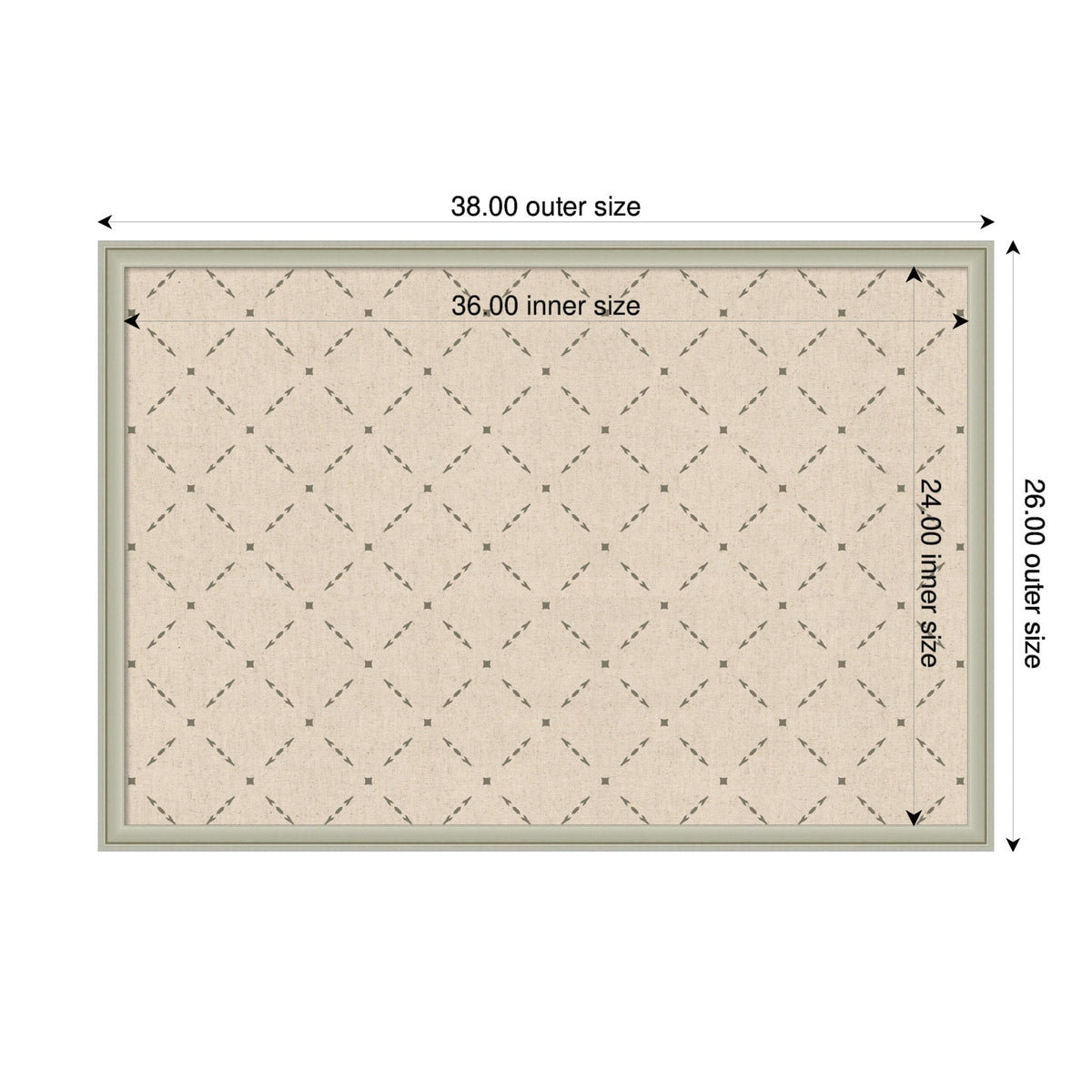 Pinboard Green Lattice Print