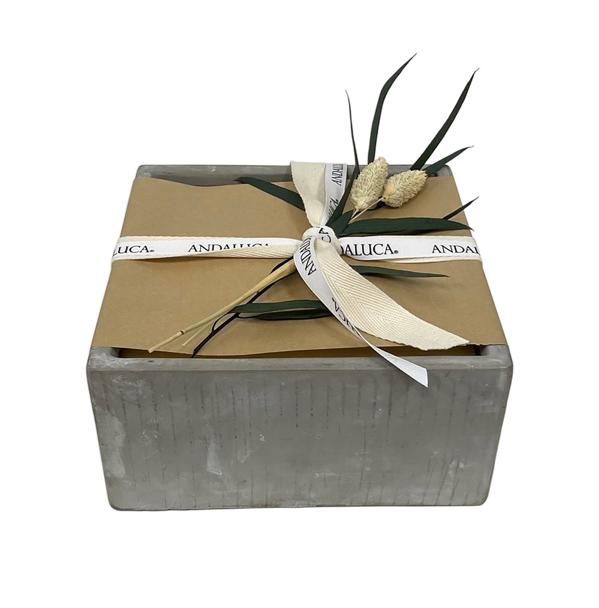 Cement Square Statement Candle