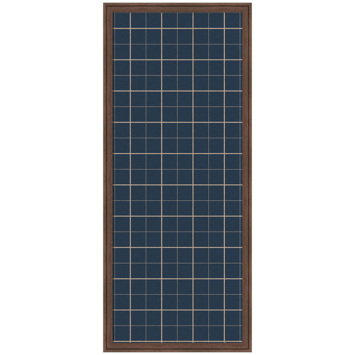 Framed Fabric Pinboard Navy Blue Plaid Wall Organization