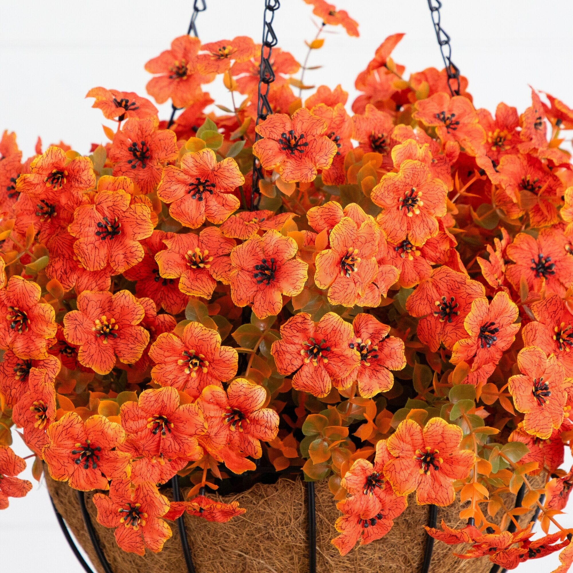 26" UV Resistant Autumn Artificial Daisy Fall Plant and Hanging Basket DIY Kit (Indoor/Outdoor)