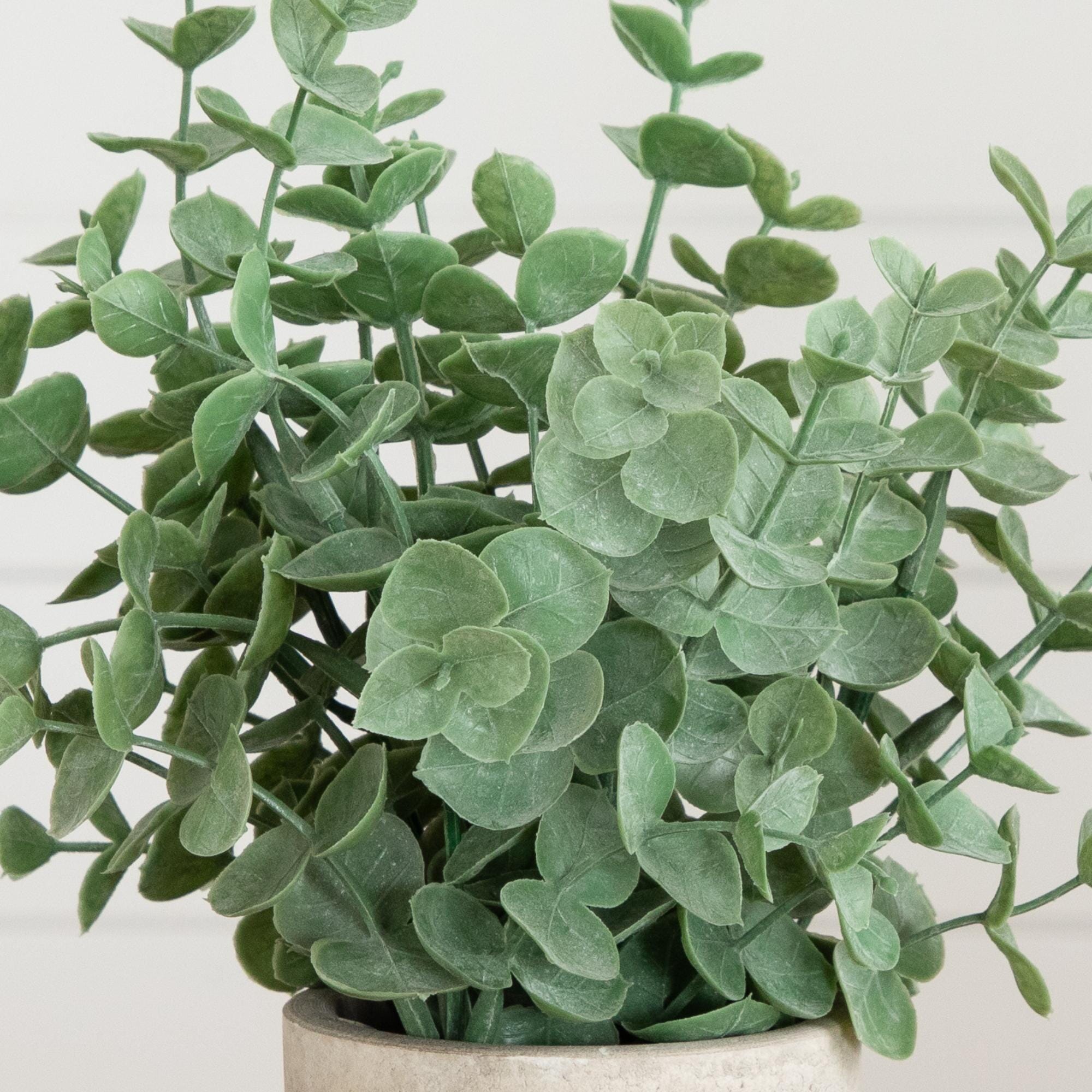 8" Artificial Mixed Eucalyptus Plant in Decorative Planter - Set of 3