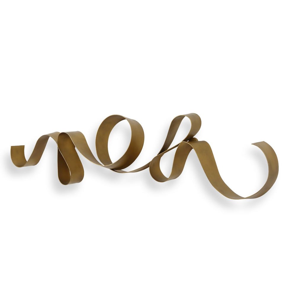 Aureline Golden Calligraphy Metal Wall Sculpture