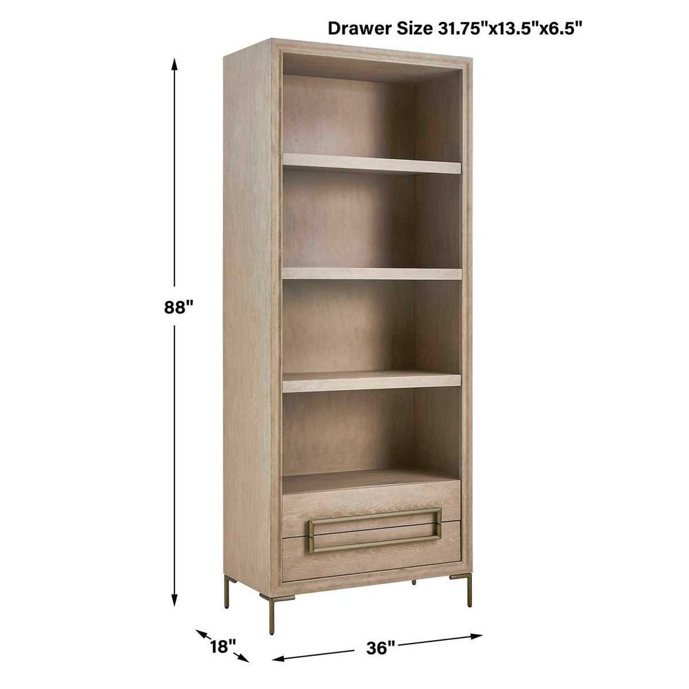 Aveline Cerused Oak Étagère