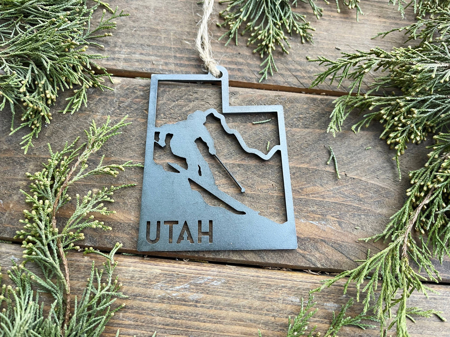 Utah State Ski Mountain Ornament