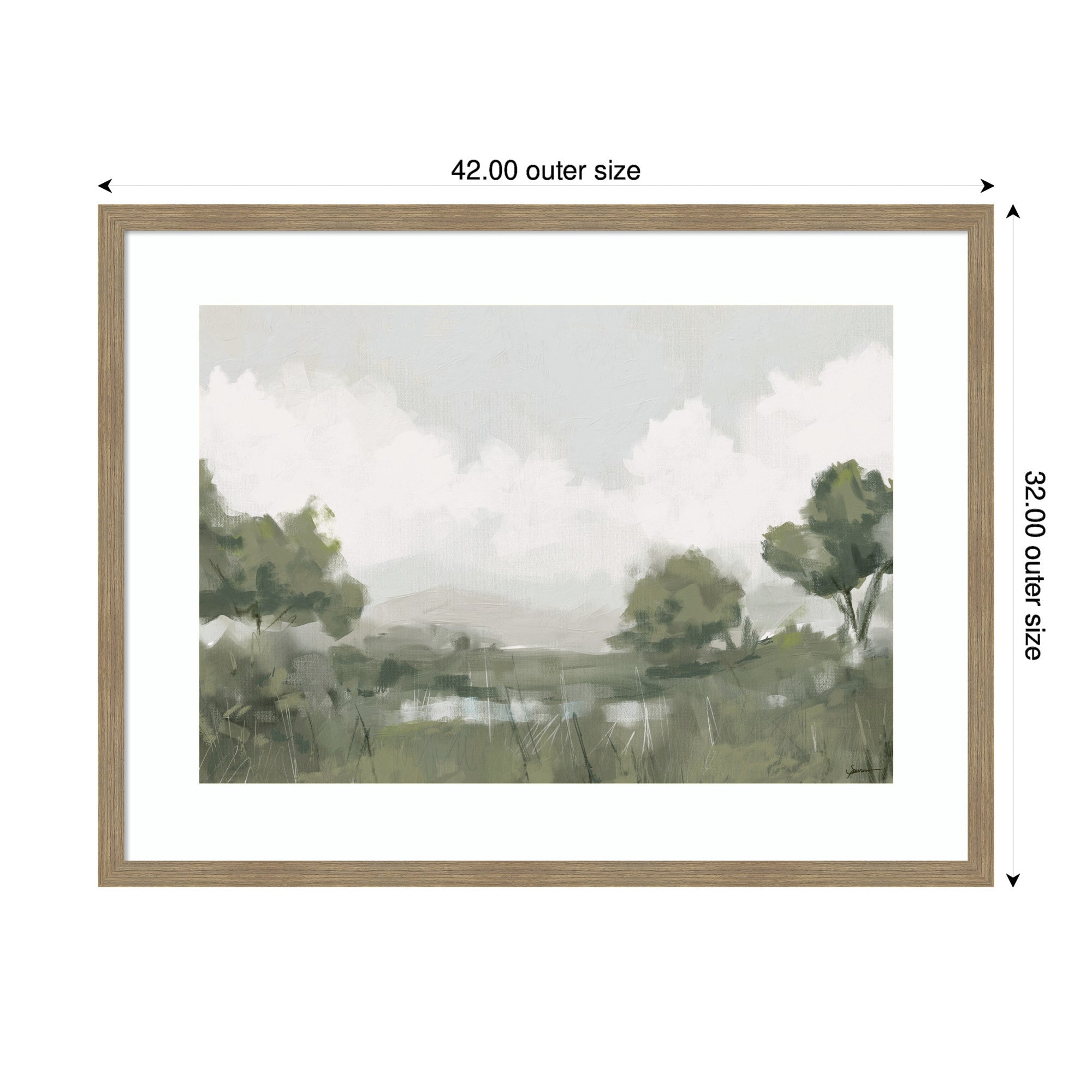 Shades of Olive 23x33 FC by Mary Sparrow Framed Wall Art Print