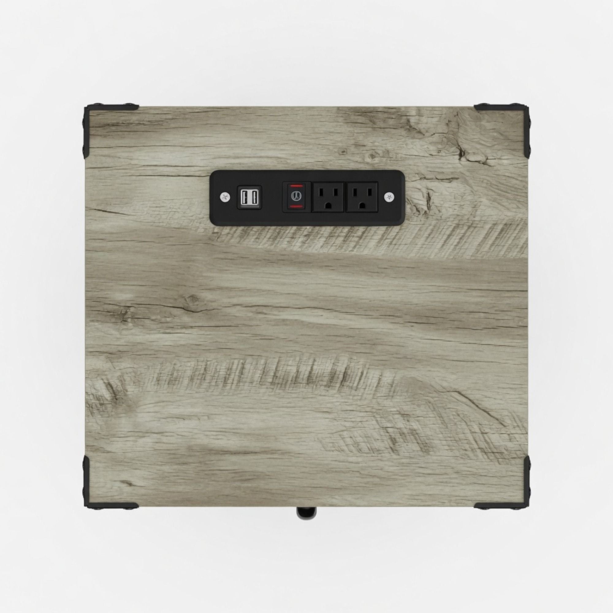 Farmhouse Nightstand, Charging Station & Storage