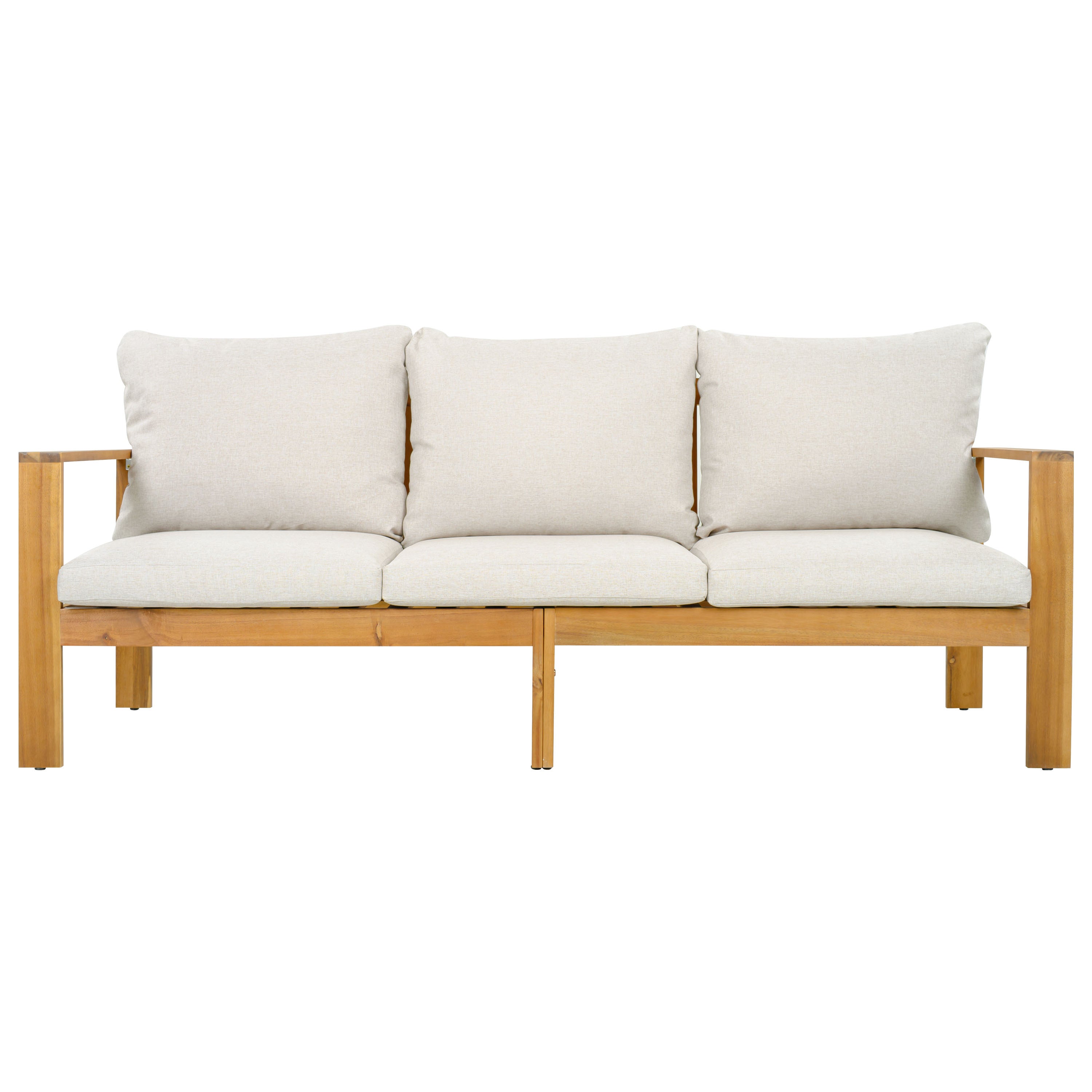 Outdoor 3pcs Acacia Sectional Patio Sofa Set
