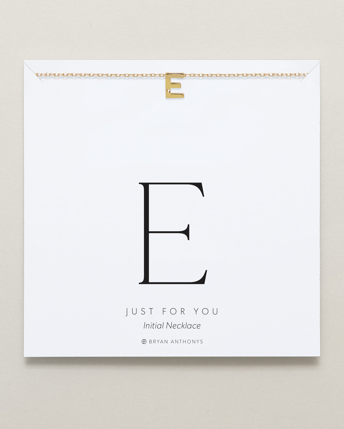 Just For You Initial Necklace — E