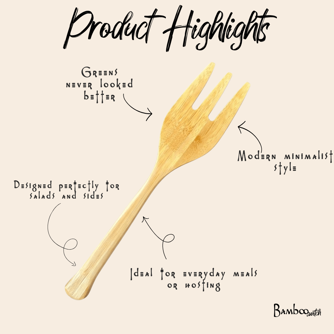Bamboo Salad Serving Forks | Set of 2
