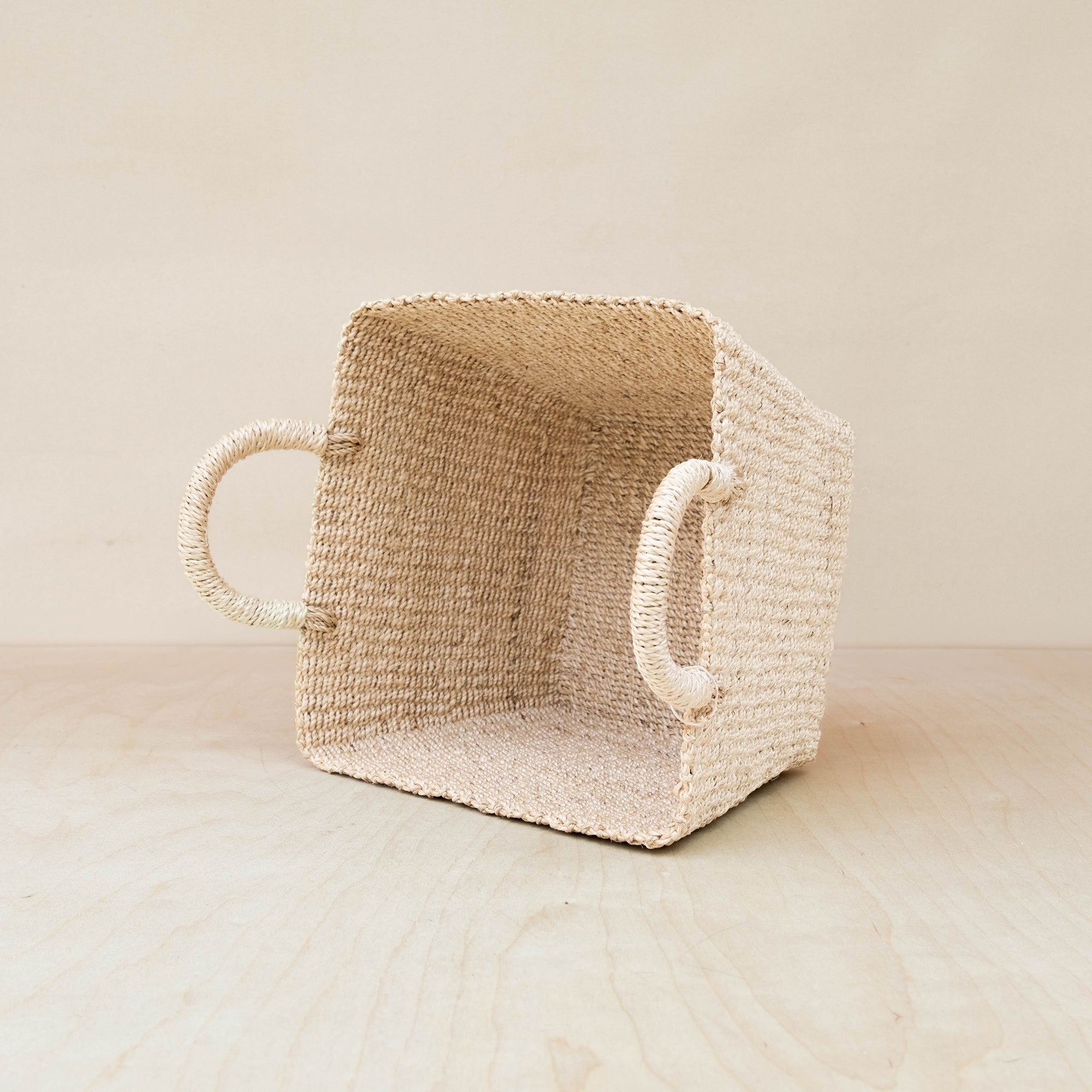 Tapered Square Tabletop Basket - Abaca Basket | LIKHÂ
