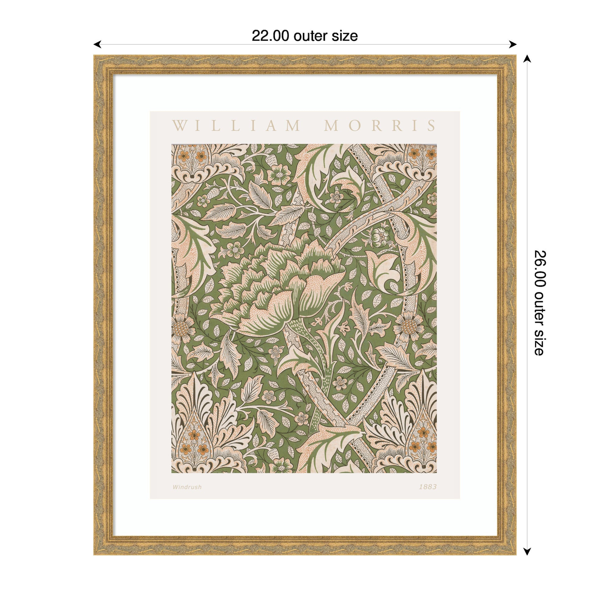 Framed Art Poster William Morris Windrush 1883 by The Art Institute of Chicago