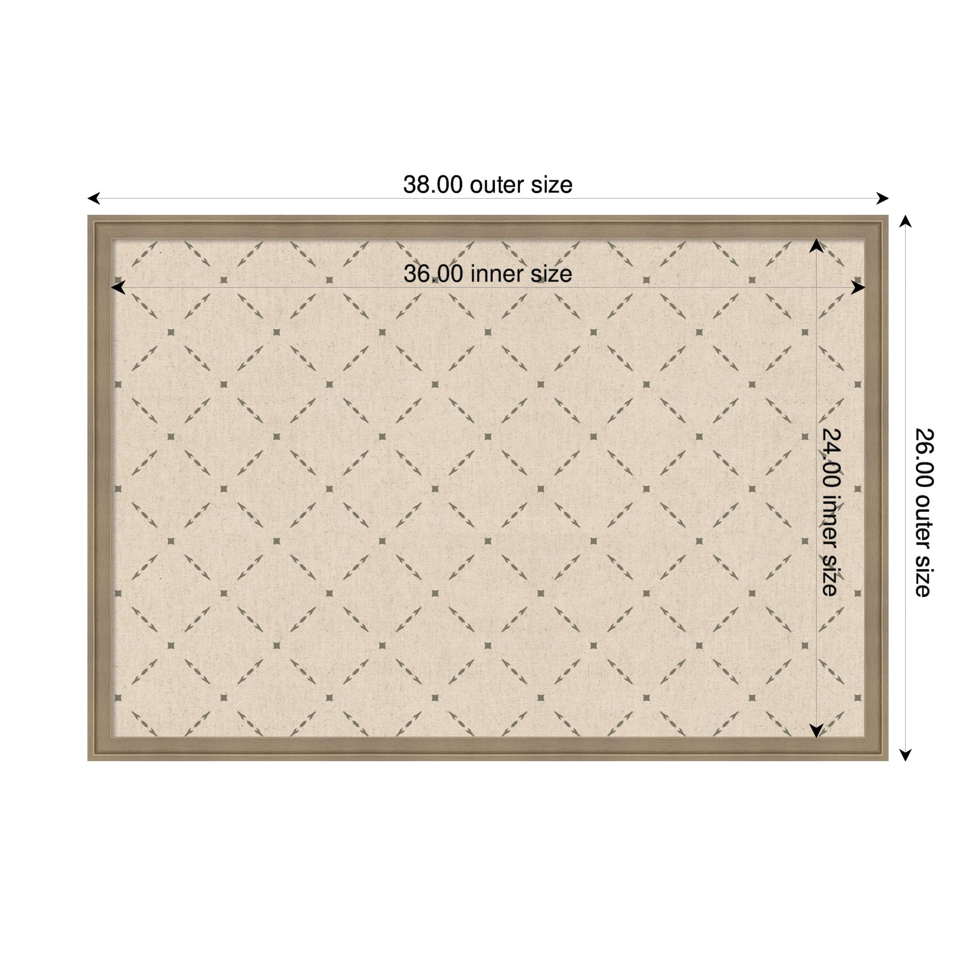 Pinboard Green Lattice Print