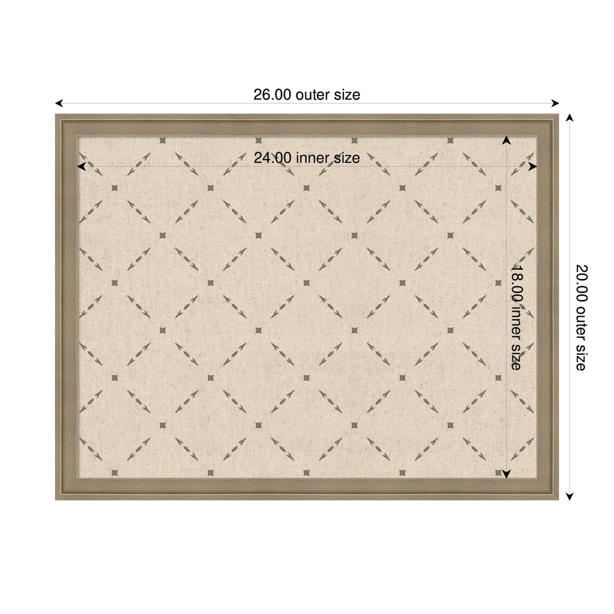 Pinboard Green Lattice Print