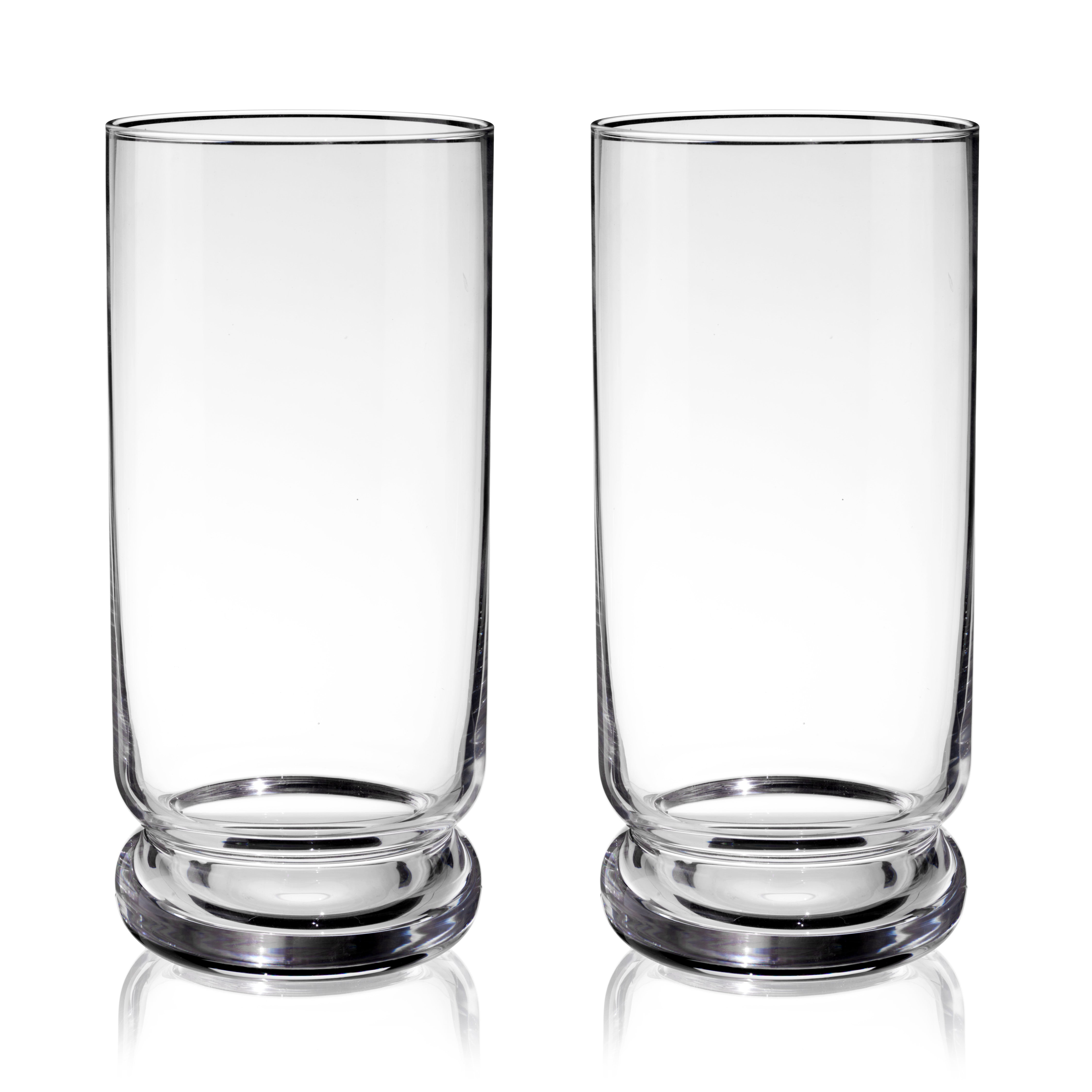 Mercury Crystal Highball Glasses, Set of 2