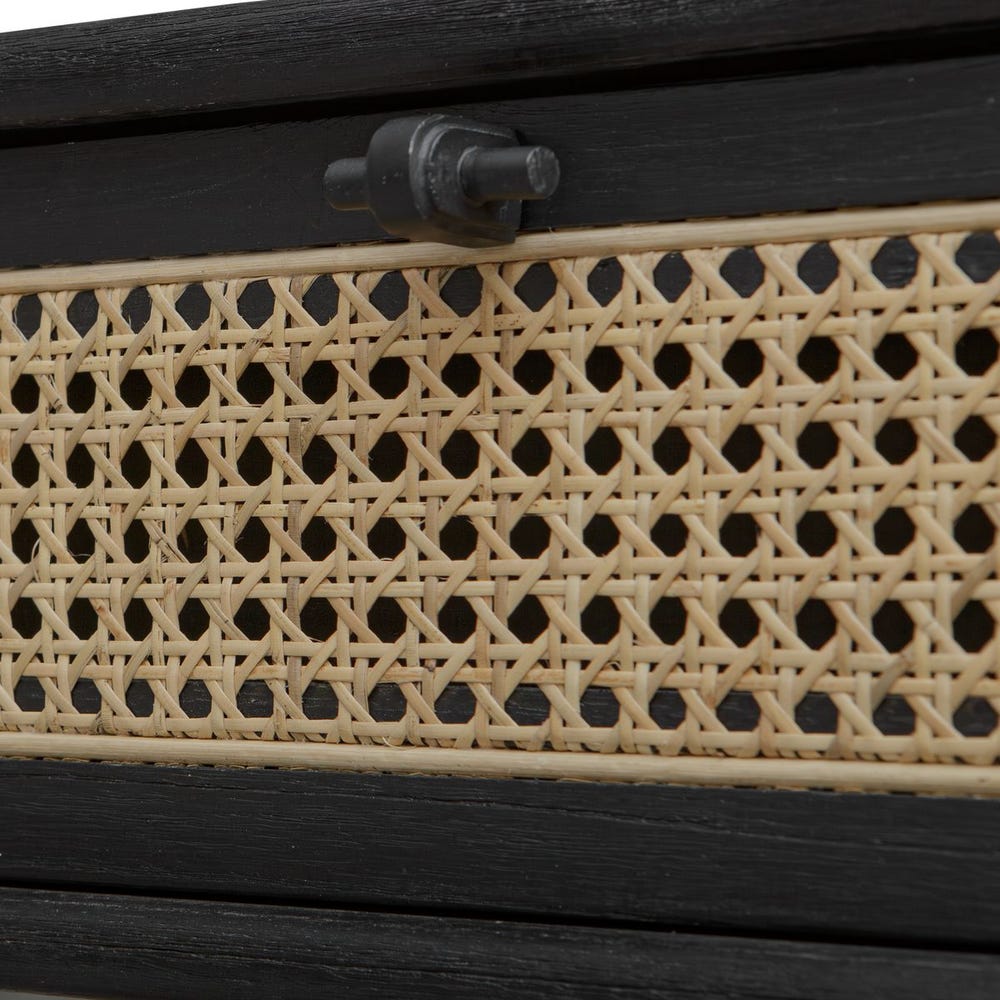 Callan Black Rattan Side Table