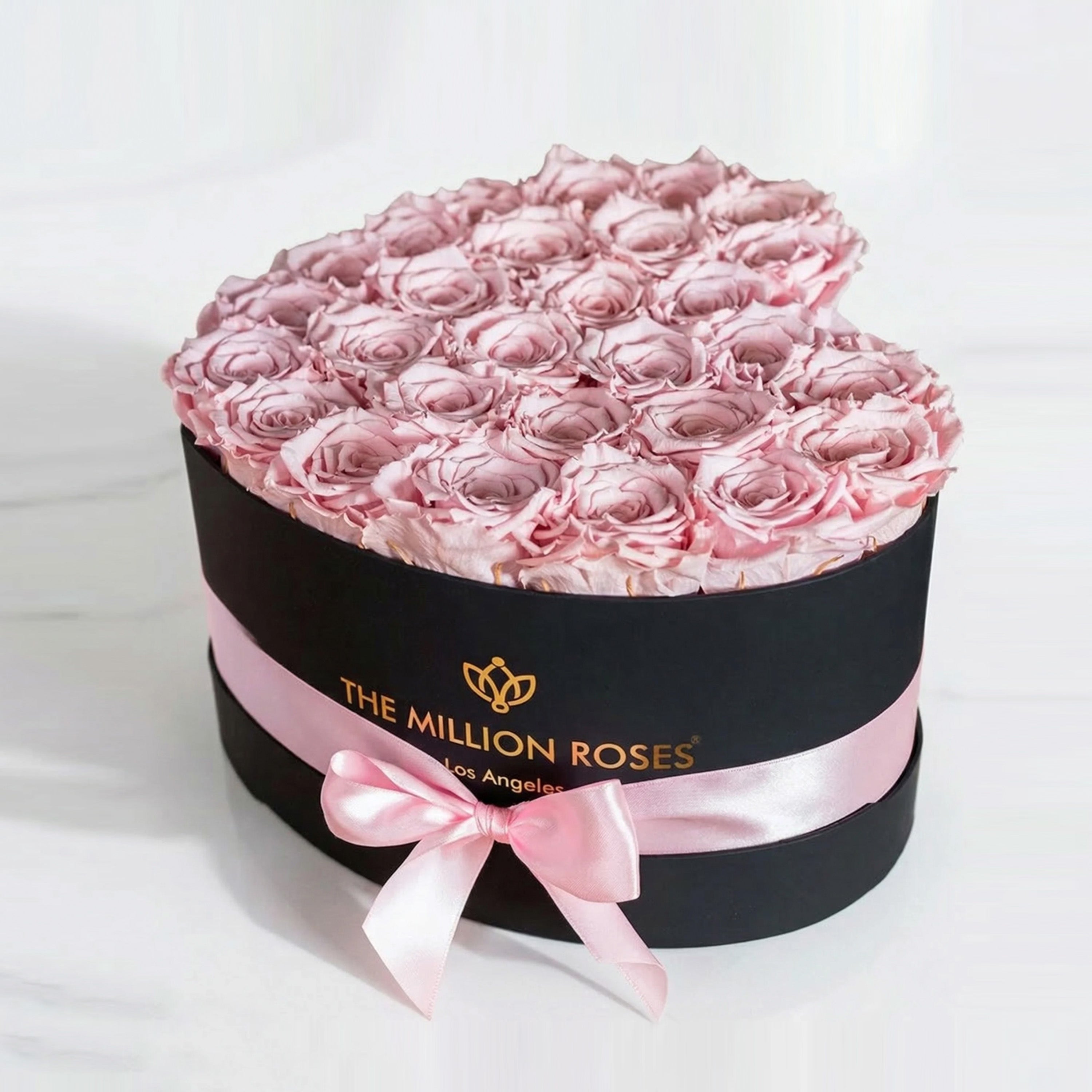 Heart Black Box | Light Pink Roses