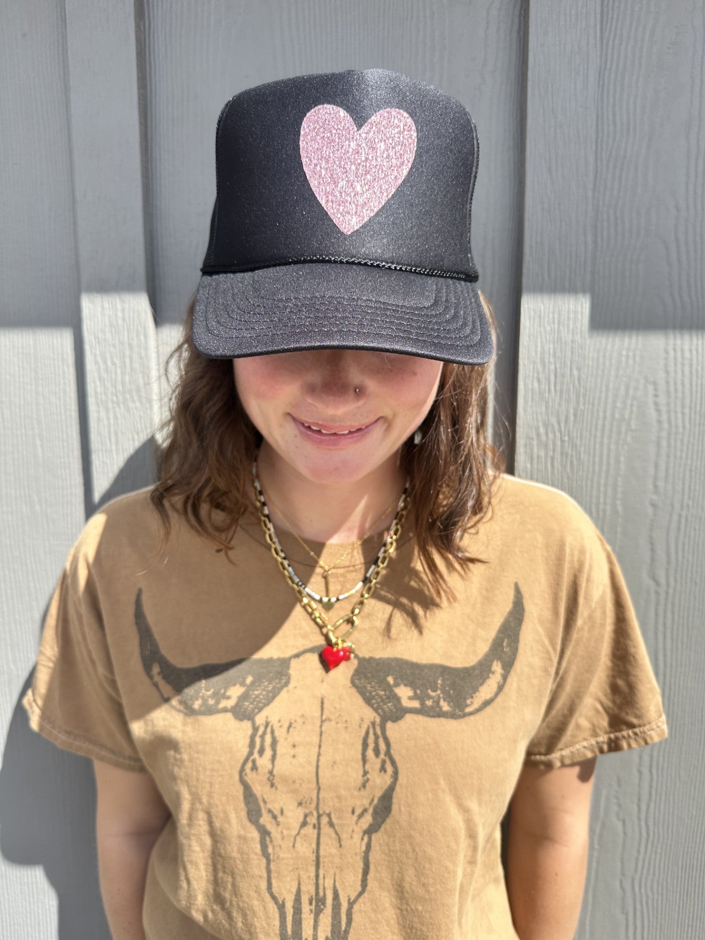 Artsy Heart - Black Trucker Hat