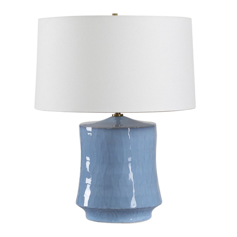 Textured Powder Blue Table Lamp