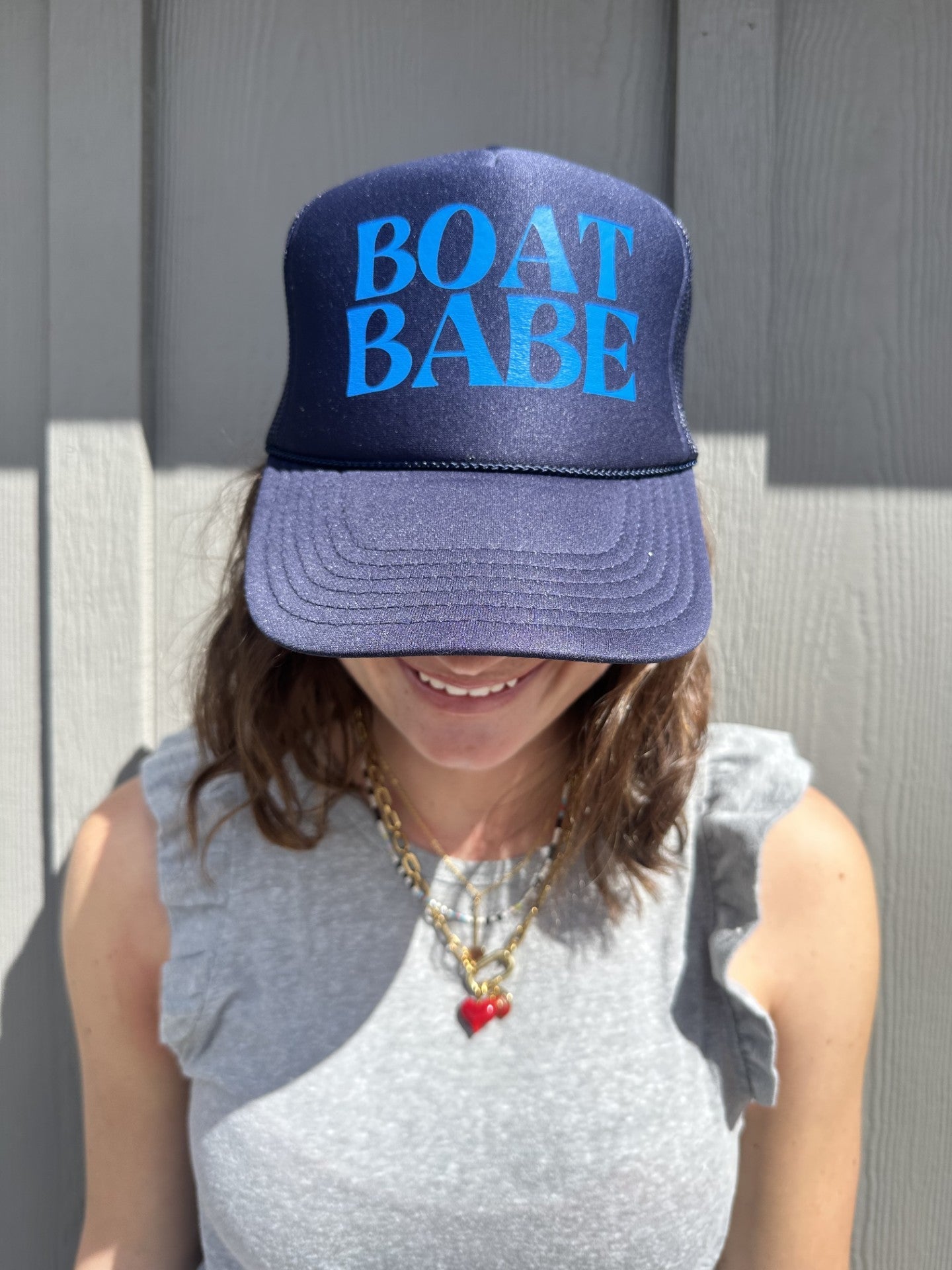 Boat Babe - Navy Trucker Hat