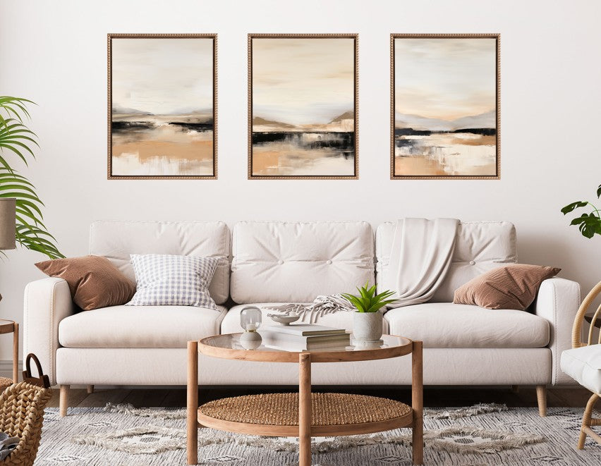 Sylvie Peaceful Landscape I, II and III Framed Canvas Art Set by Amy Lighthall