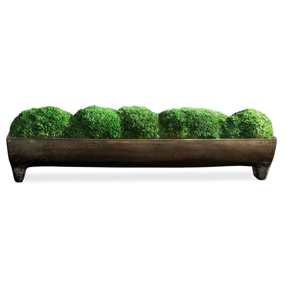 Verdant Moss Centerpiece in Bronze