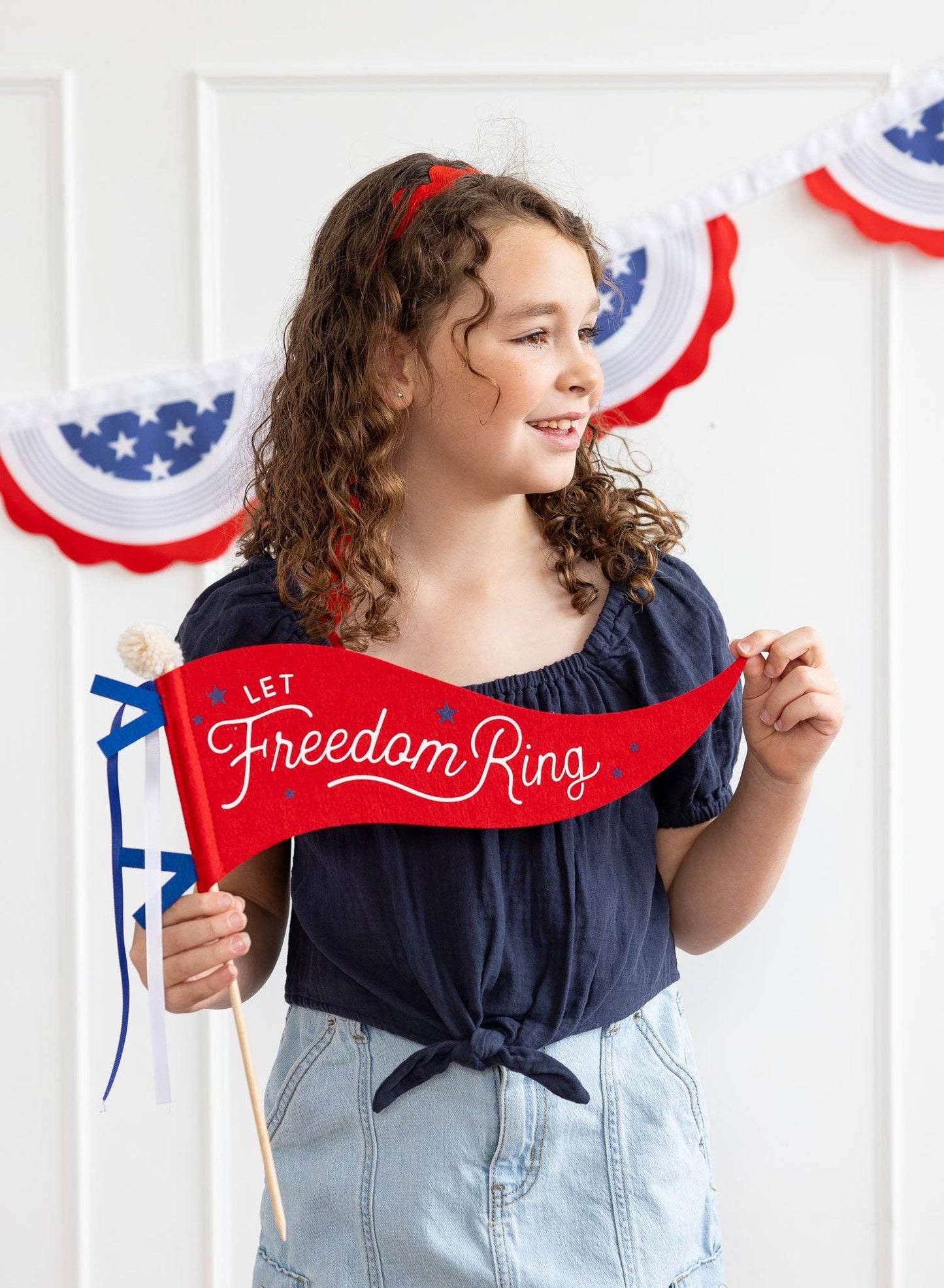 "Let Freedom Ring" Felt Pennant Banner