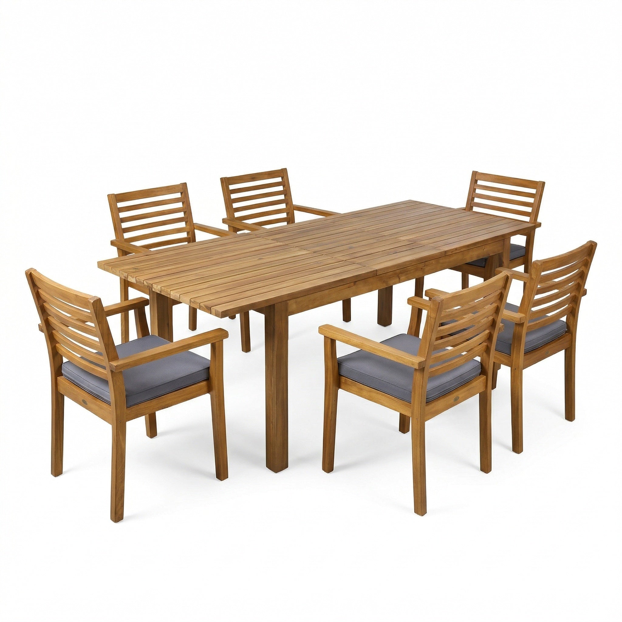 7 Pieces Acacia Wood Outdoor Dining Set