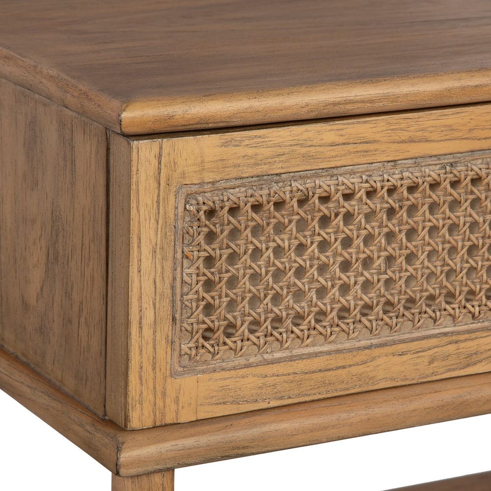 Callan Soft Oak Rattan Side Table