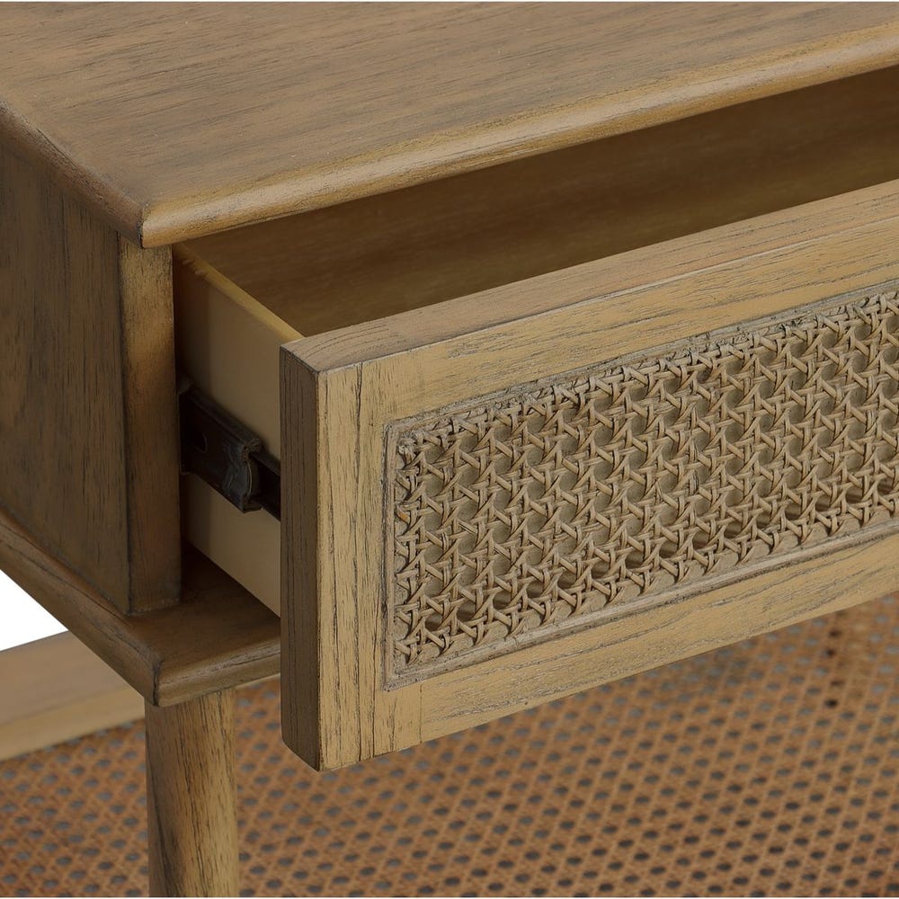 Callan Soft Oak Rattan Side Table