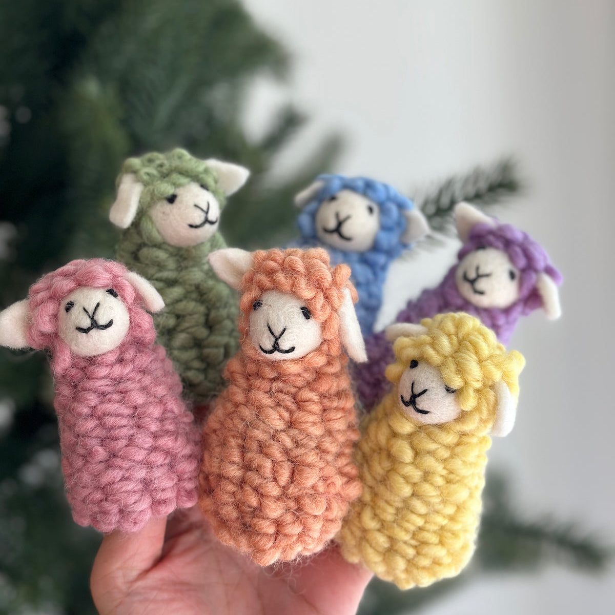 Candy Sheep finger puppet - Set of 6