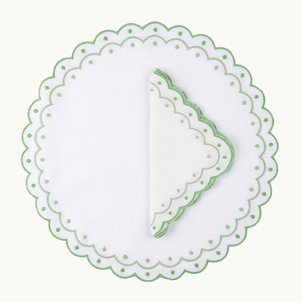 Carmen green linen placemat (set of 4)