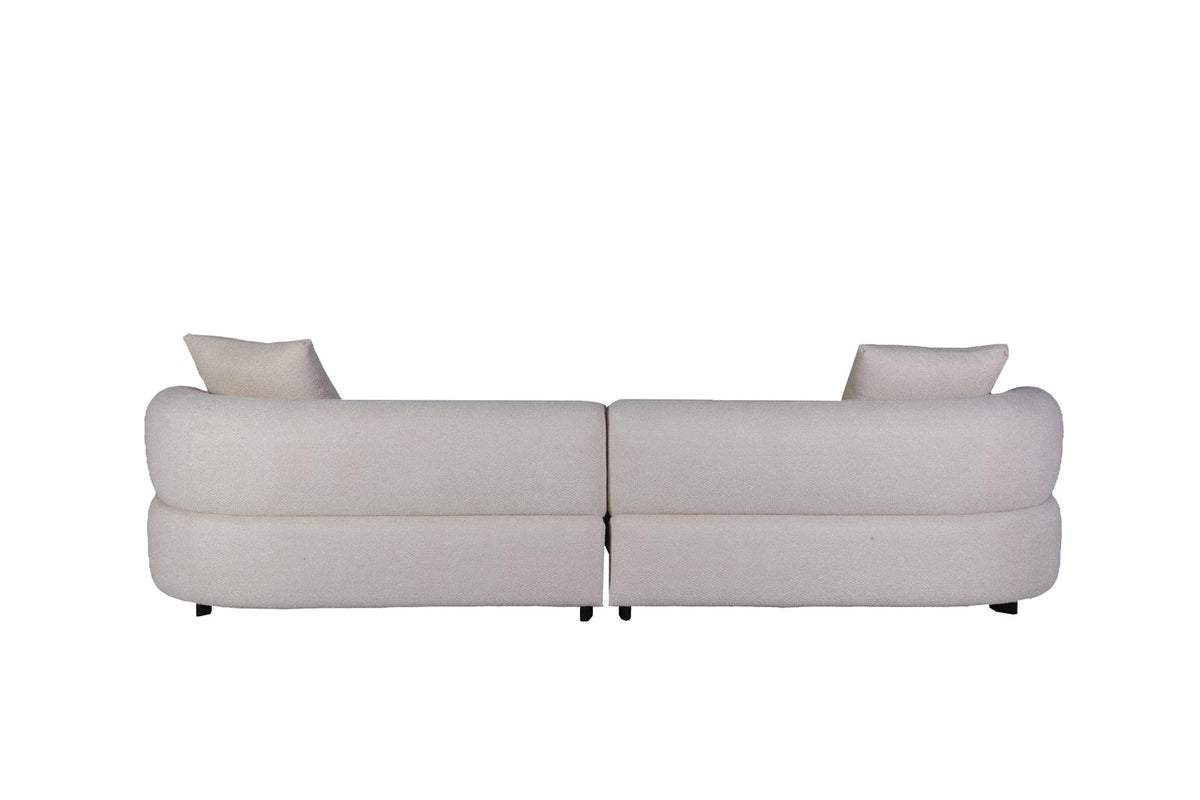 Pure Collection Modern Sectional 4-Seater Fabric Sofa – 120"