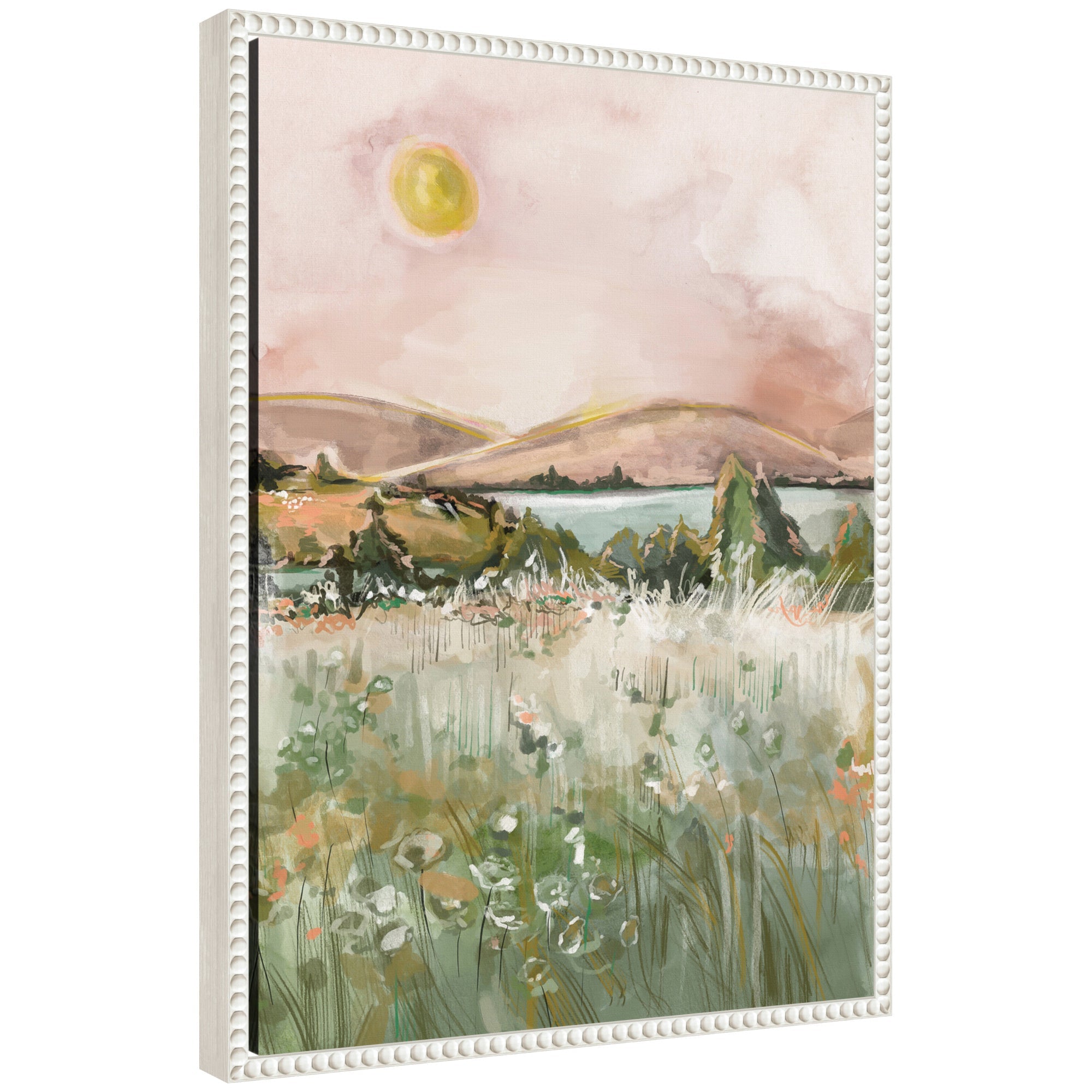 Sylvie Neutral Landscape 02 Framed Canvas by Annie Quigley