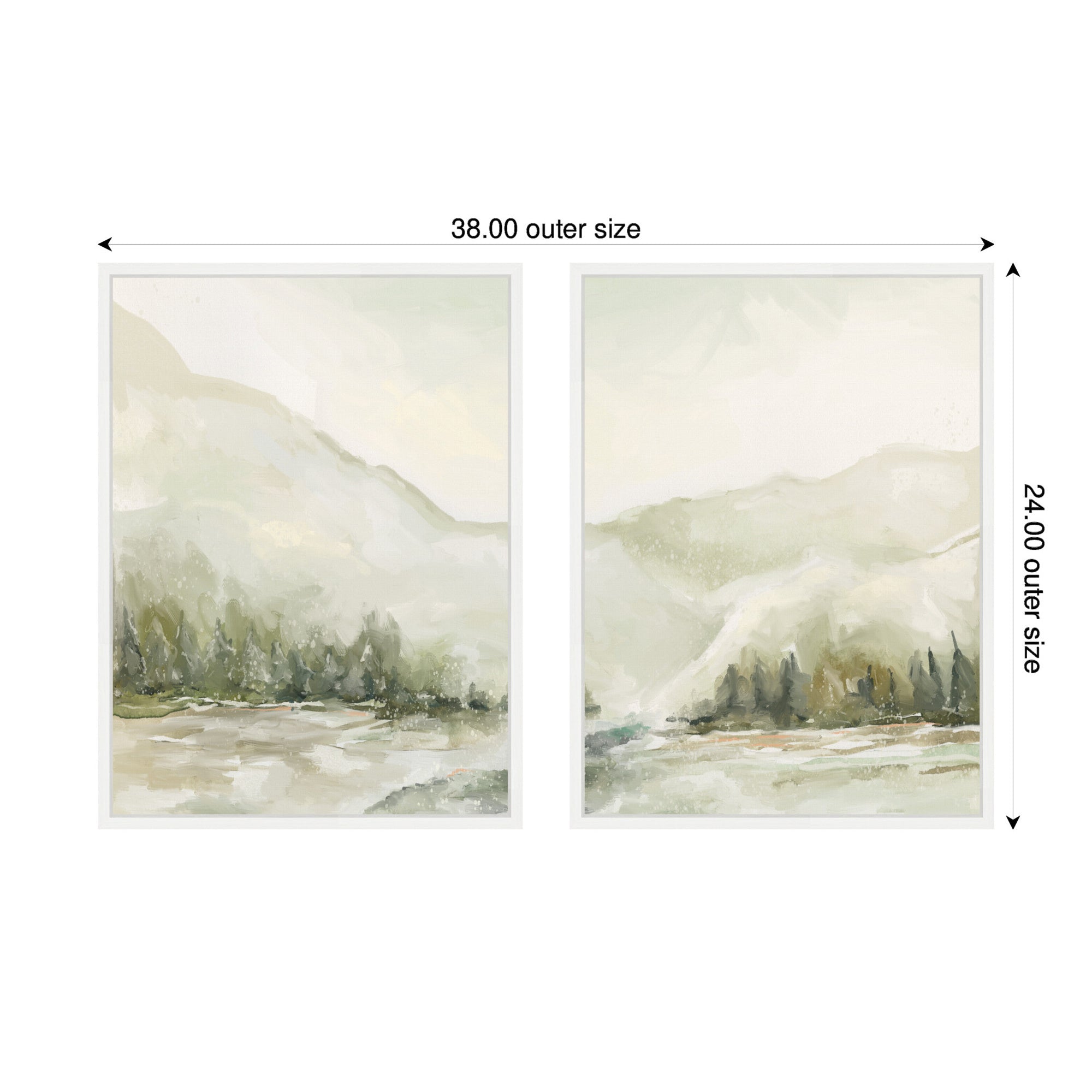 Winter Landscape No. 6 2 Piece Framed Canvas Wall Art Set by Annie Quigley