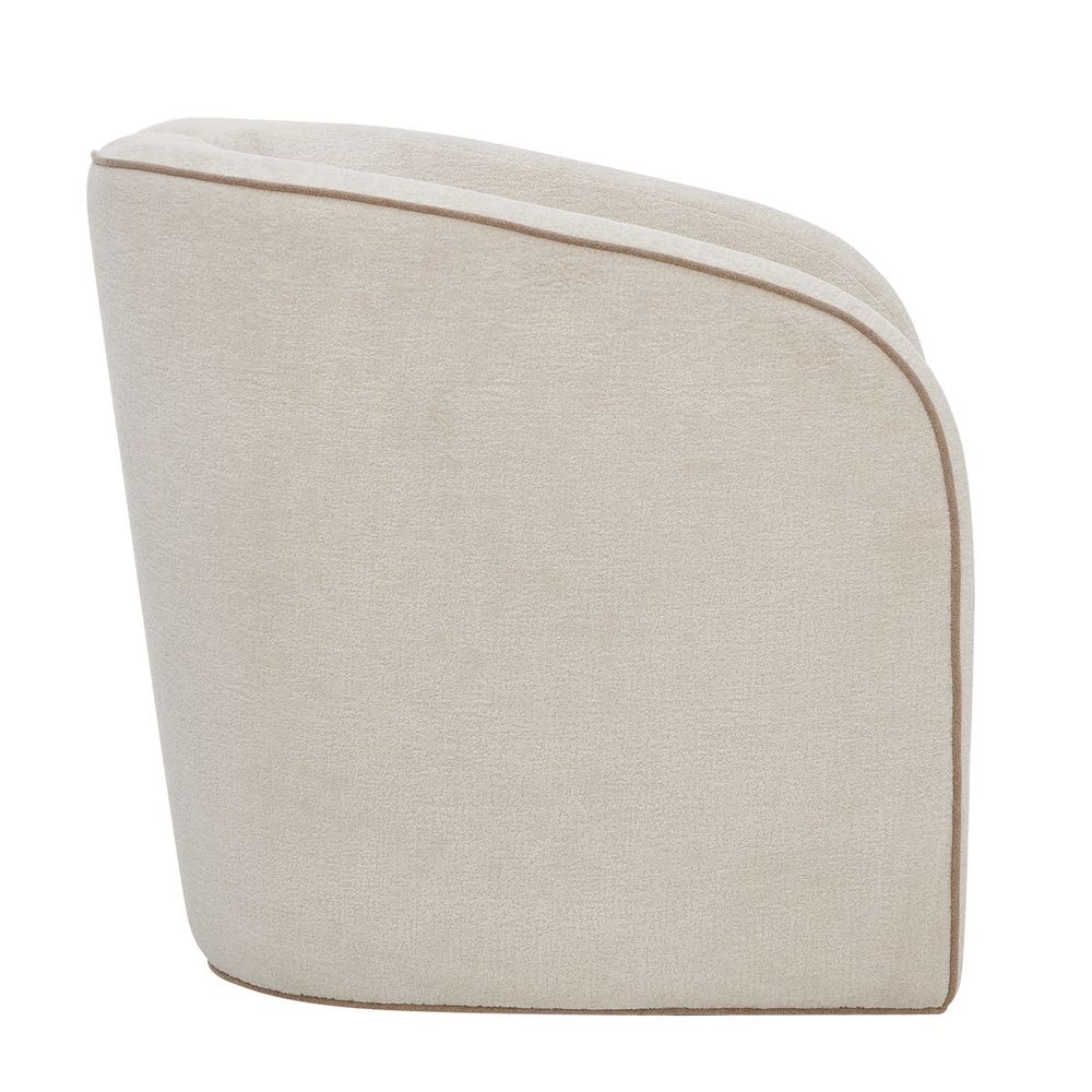 Tova Ecru Chenille Swivel Chair