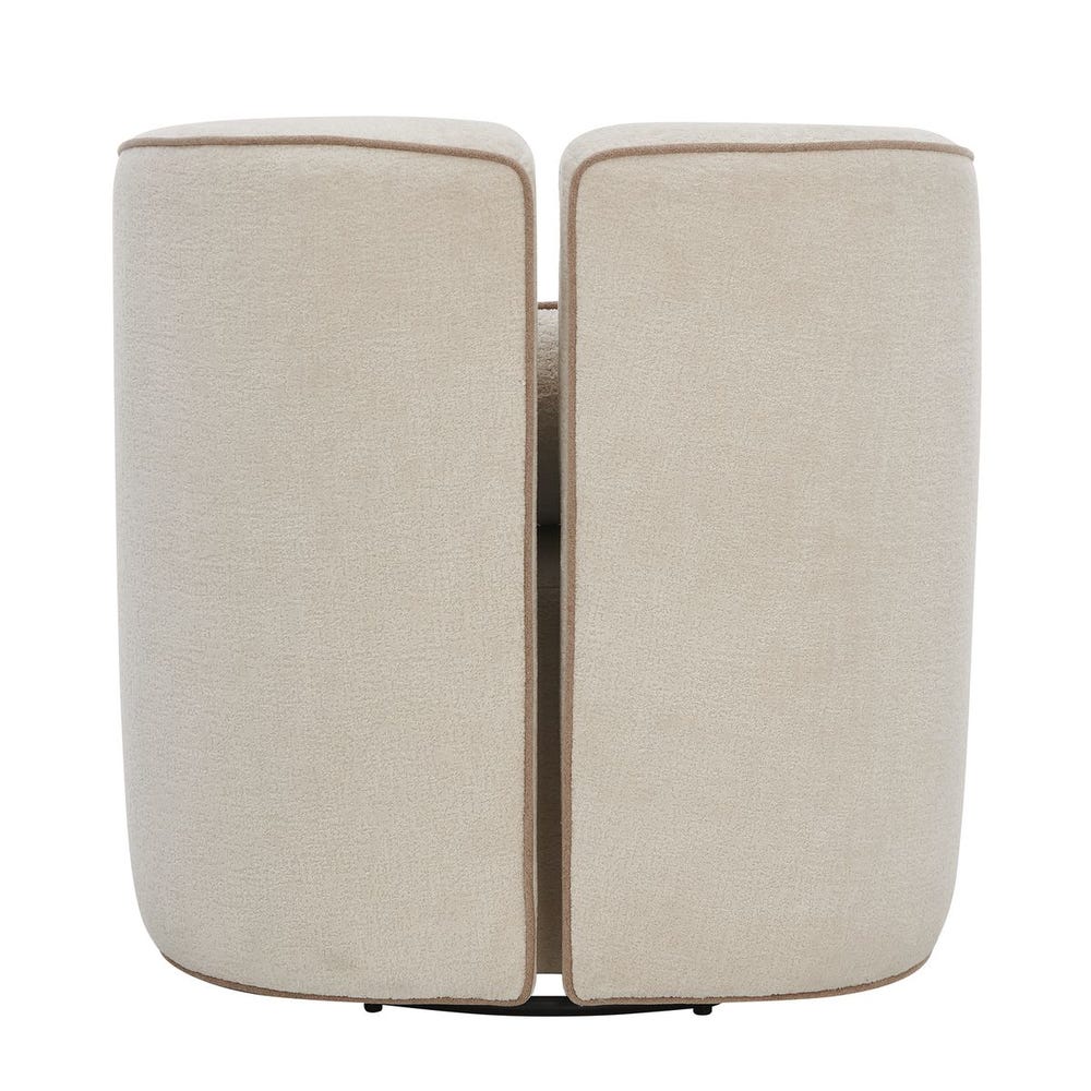 Tova Ecru Chenille Swivel Chair