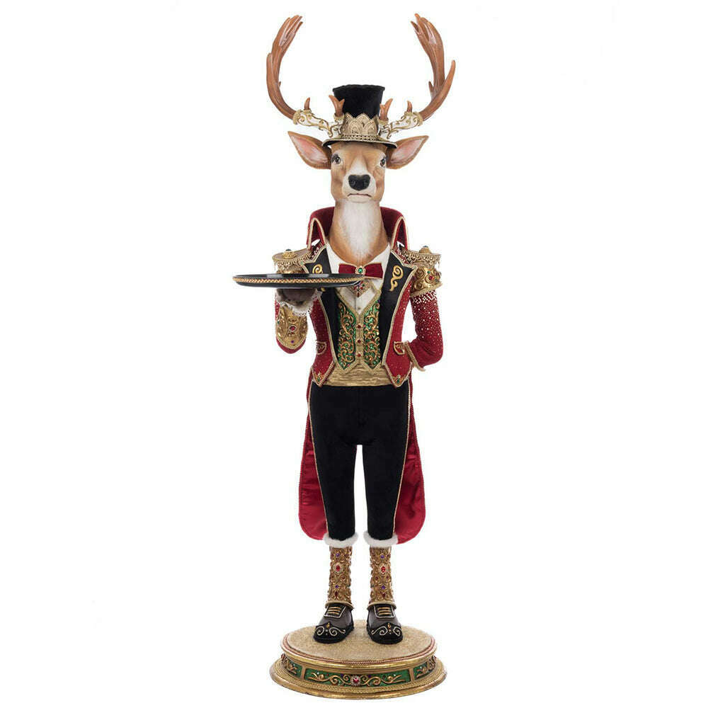 Christmas Ball Reindeer Butler 48-Inch | Christmas Decor | Katherine's Collection