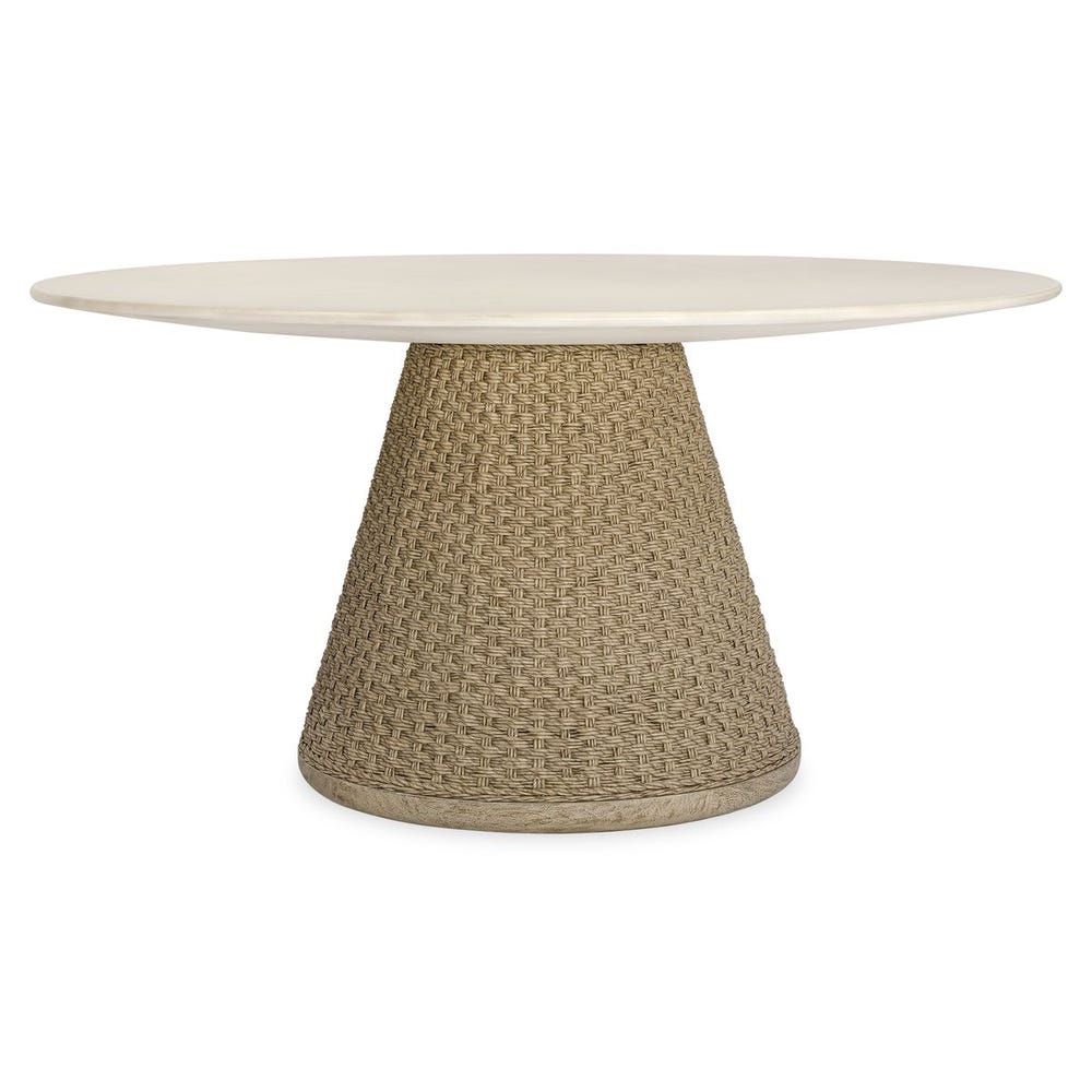 Concrete Wicker Round Dining Table