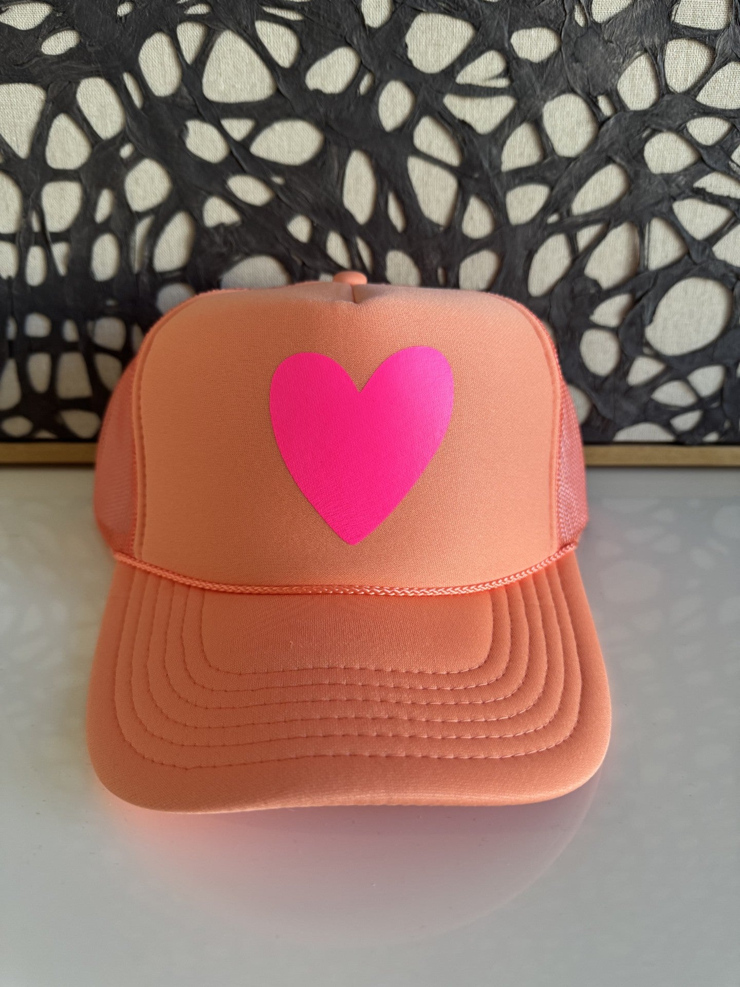 Artsy Heart - Orange Trucker Hat