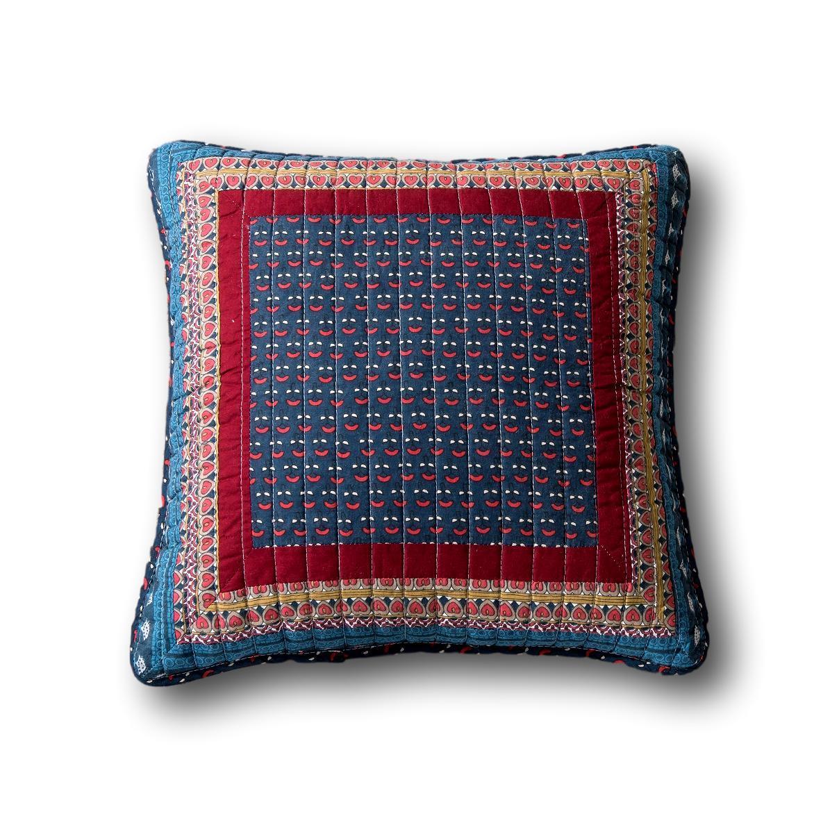 Tache Vineyard Cottage Floral Quilted Pillow Cover Patchwork 2 Pieces Cushion Covers (JHW-827-18X18-2PC)