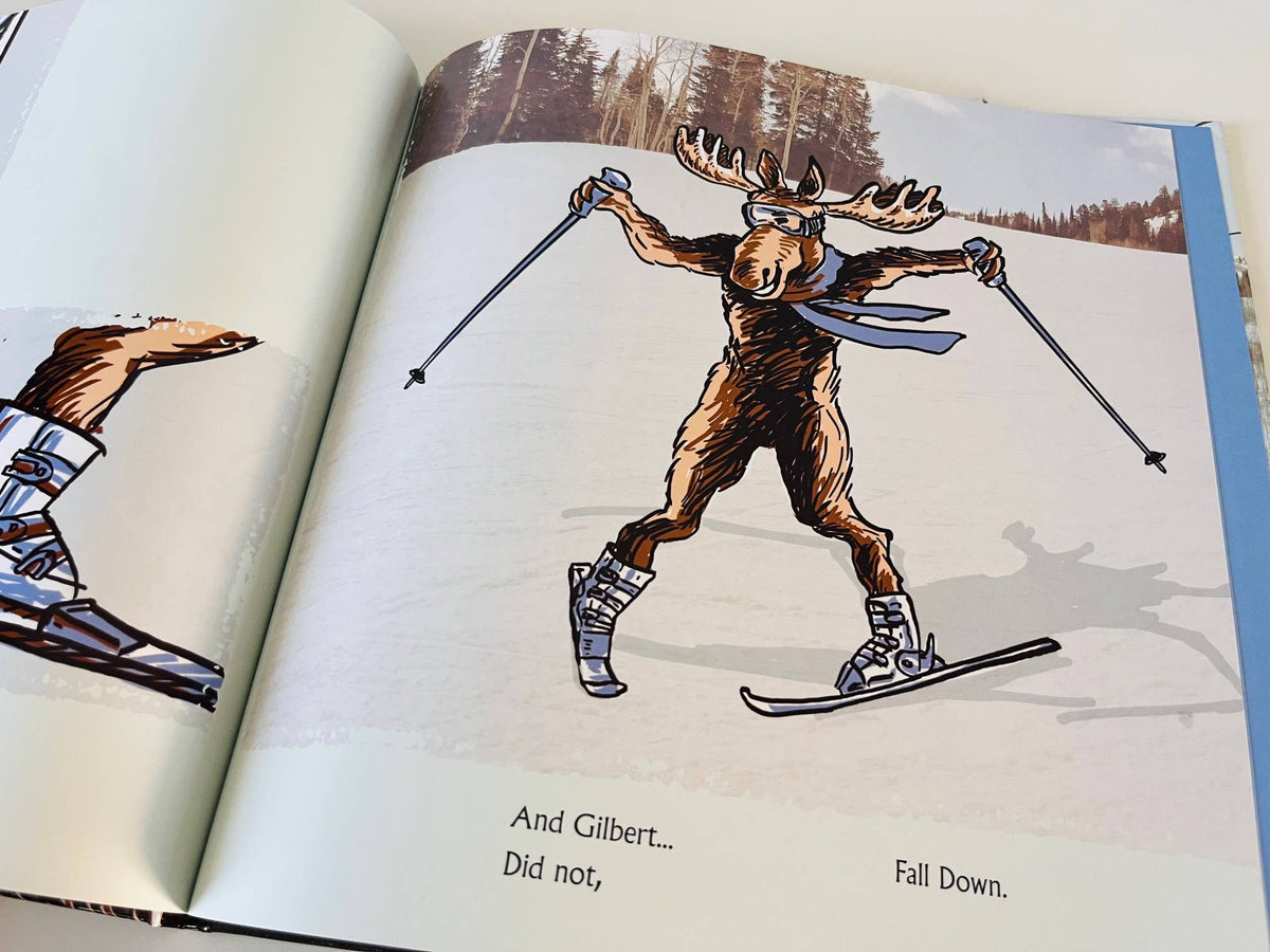 Gilbert the Moose Learns How To Ski - children's book