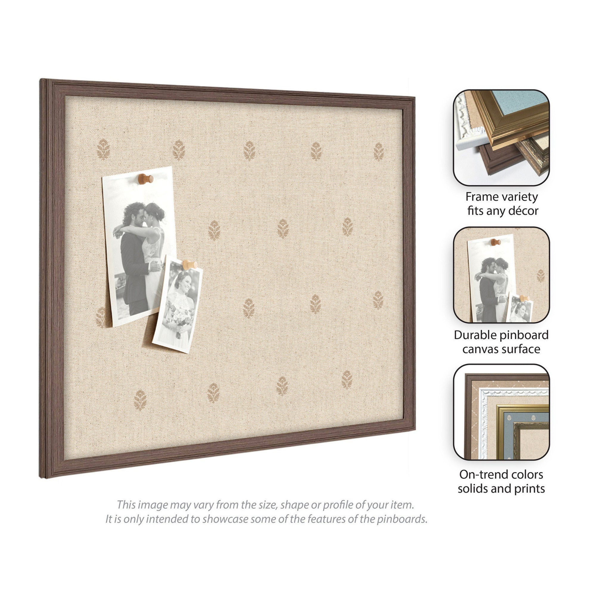 Pinboard Beige Botanical Block Print