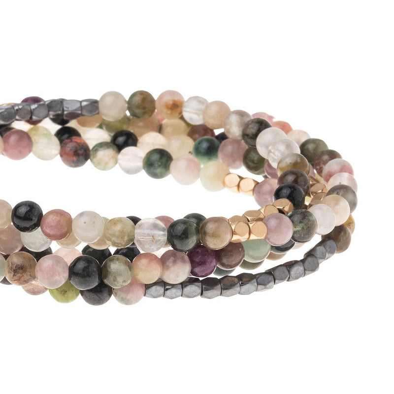 Stone Wrap Necklace/Bracelet: Tourmaline - Stone of Healing
