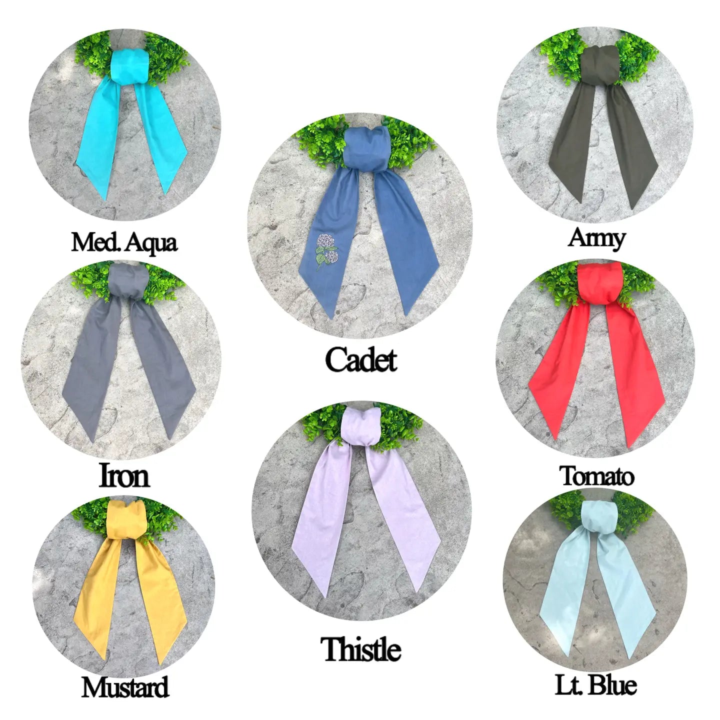 Mustard Color Wreath Sash - 54 inch