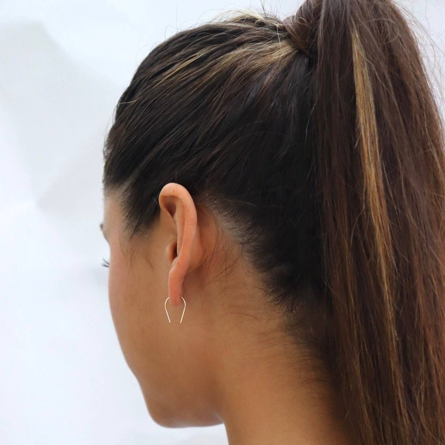 Horseshoe Slide Earrings in 14k Gold Fill or Sterling Silver