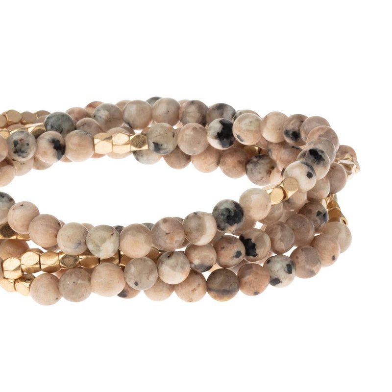Stone Wrap Bracelet/Necklace: Rhodonite - Stone of Healing
